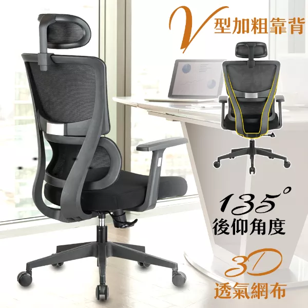 S型人體工學科技電腦椅 630A-DP